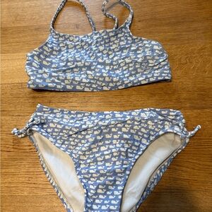 Vineyard Vines x Target Blue and White Kids Swim Bikini